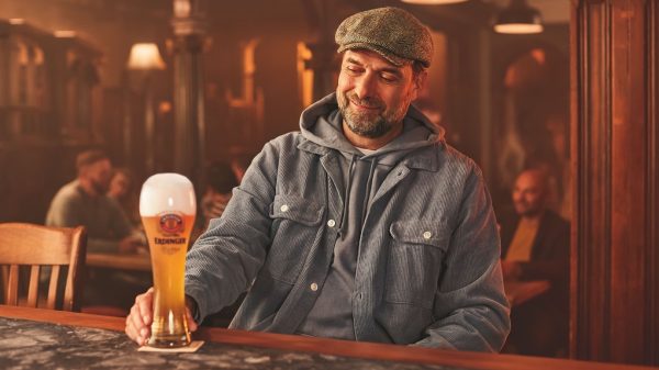 Liverpool manager Jürgen Klopp with a Erdinger beer
