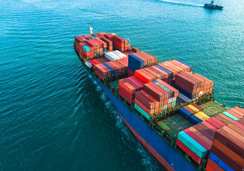 A cargoship.