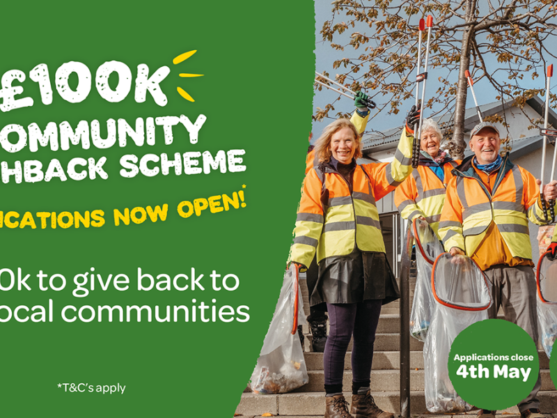 Spar's Community Cashback Scheme poster.