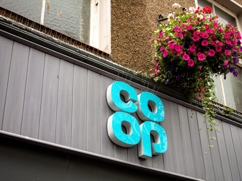 The exterior of a Co-op store