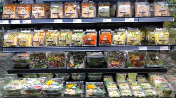 Food-to-go in a supermarket