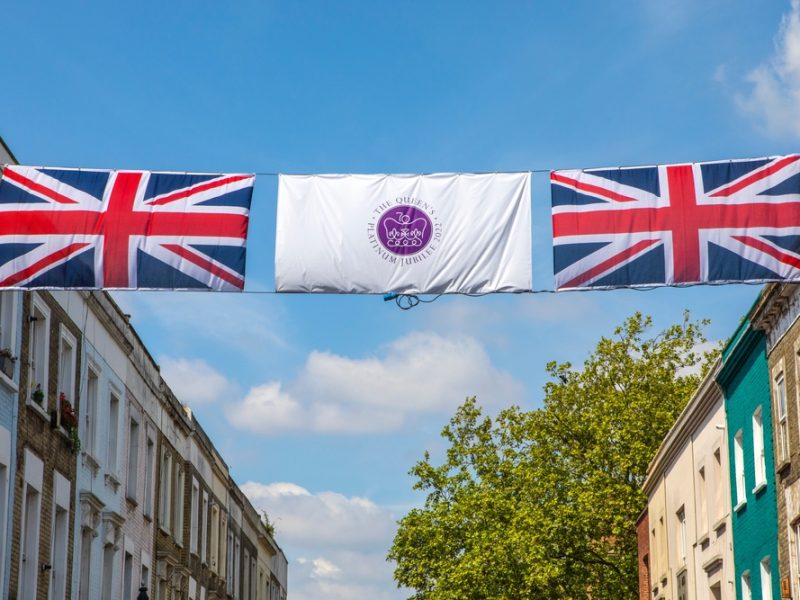 Flags up for the Queens Platinum Jubilee.