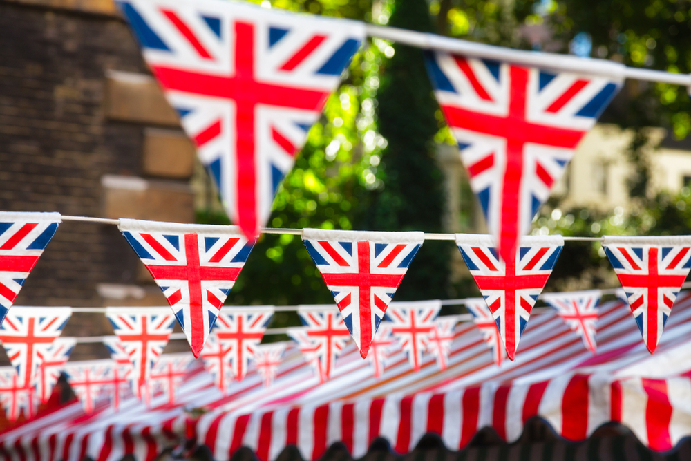 British flag bunting.