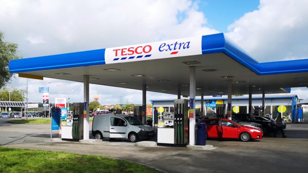 A Tesco Extra petrol station.