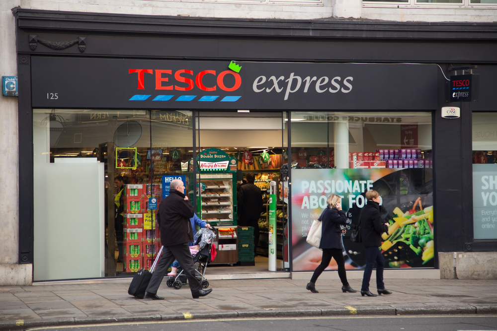 The exterior of a Tesco Express.