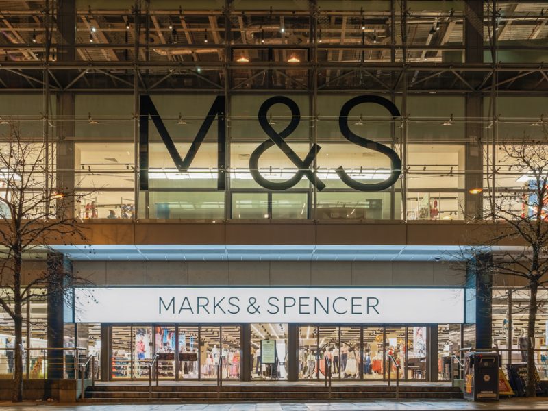 Exterior of M&S store.
