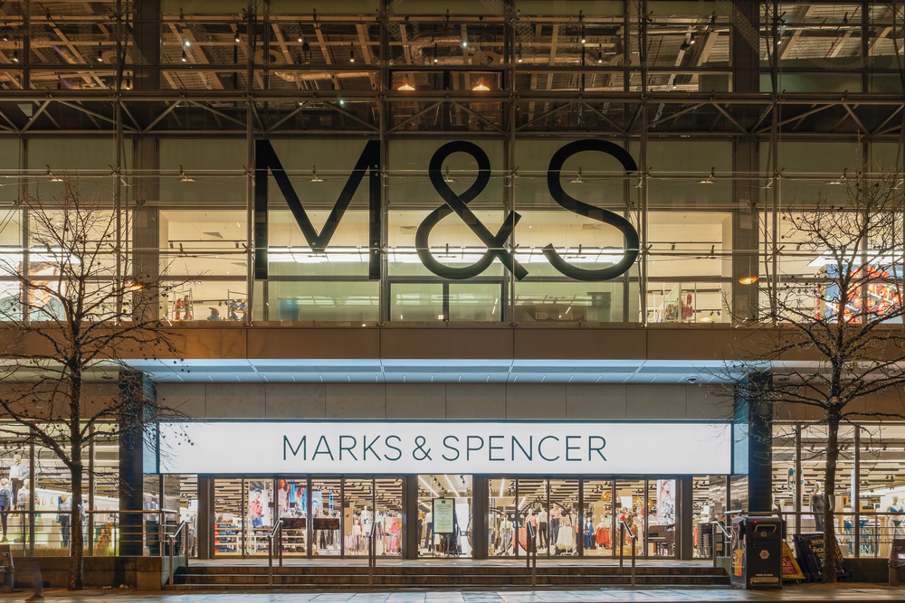 Exterior of M&S store.