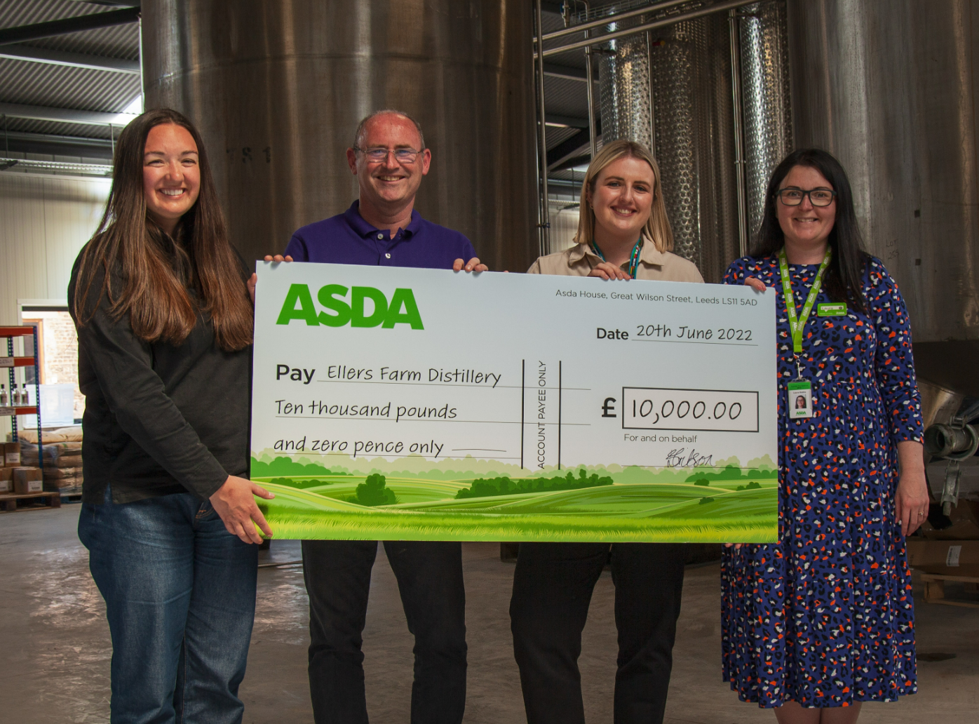 Asda awards Ellers Farm Distillery with £10,000