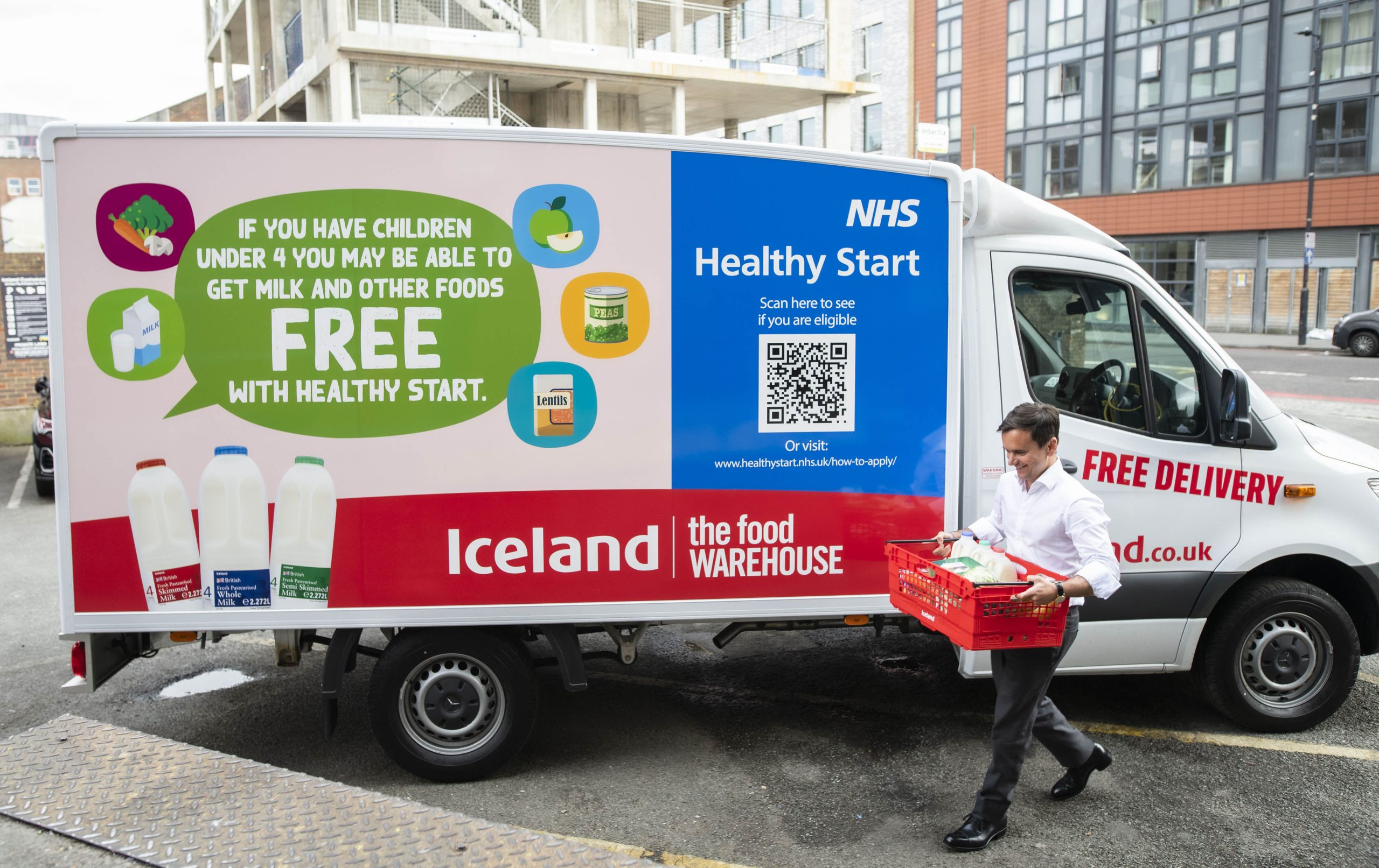 Iceland NHS healthy start van.