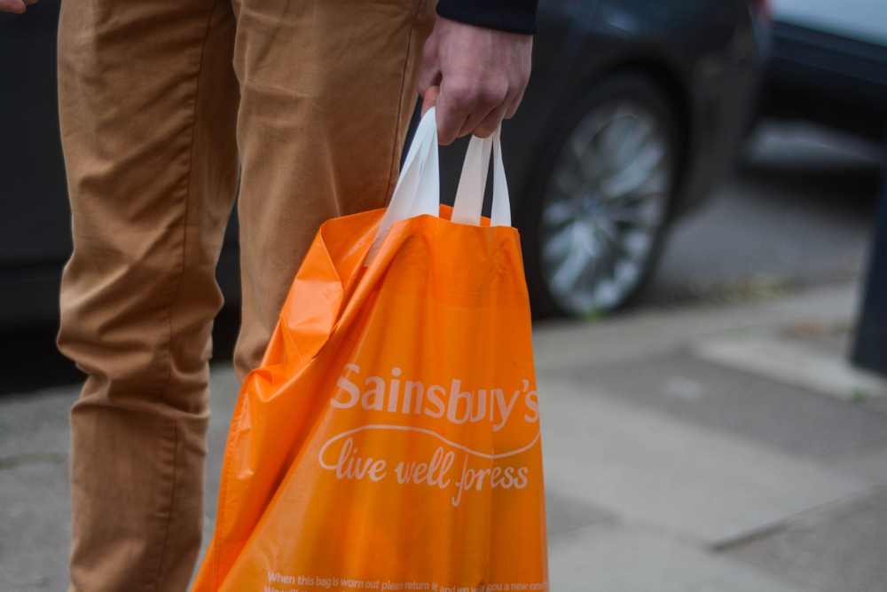 A Sainsbury's plastic bag.