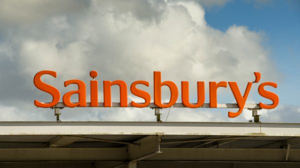 A Sainsbury's sign.