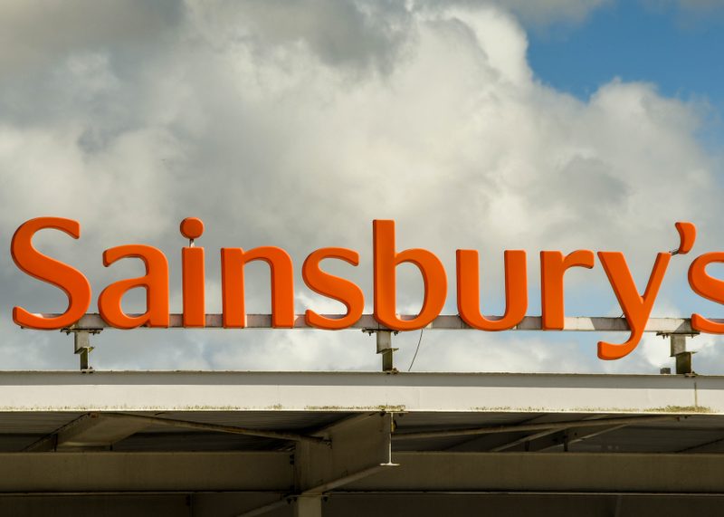A Sainsbury's sign.
