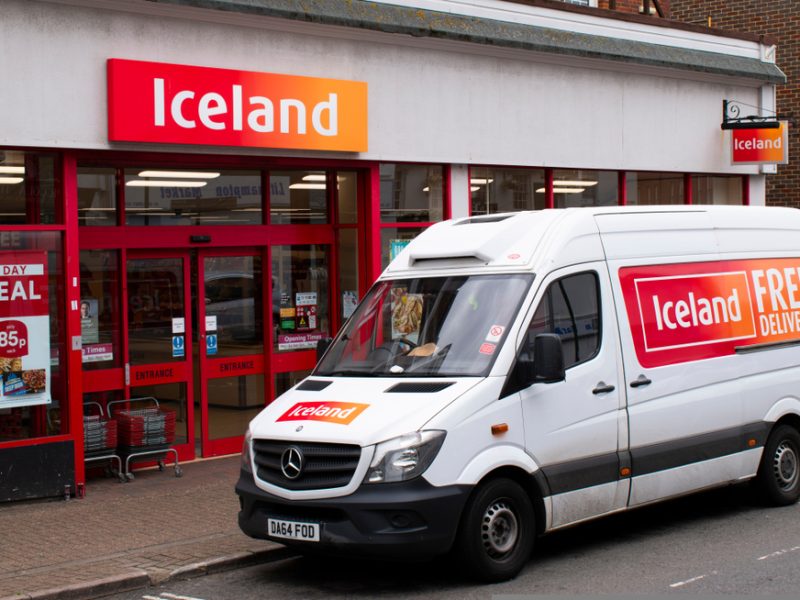 Iceland delivery van and storefront
