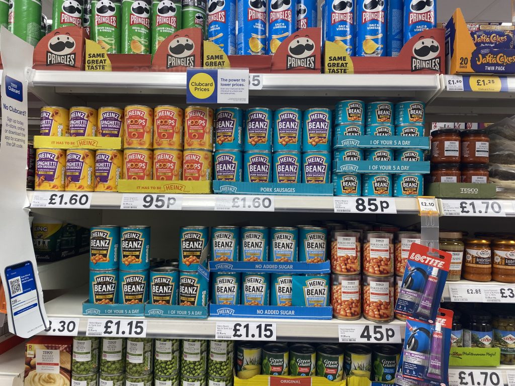 Heinz products in Tesco