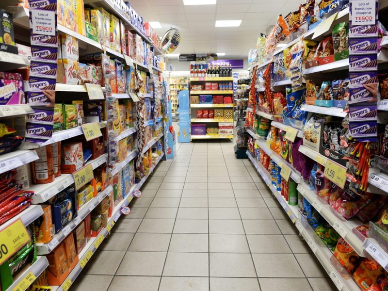 HFSS aisle in Tesco.