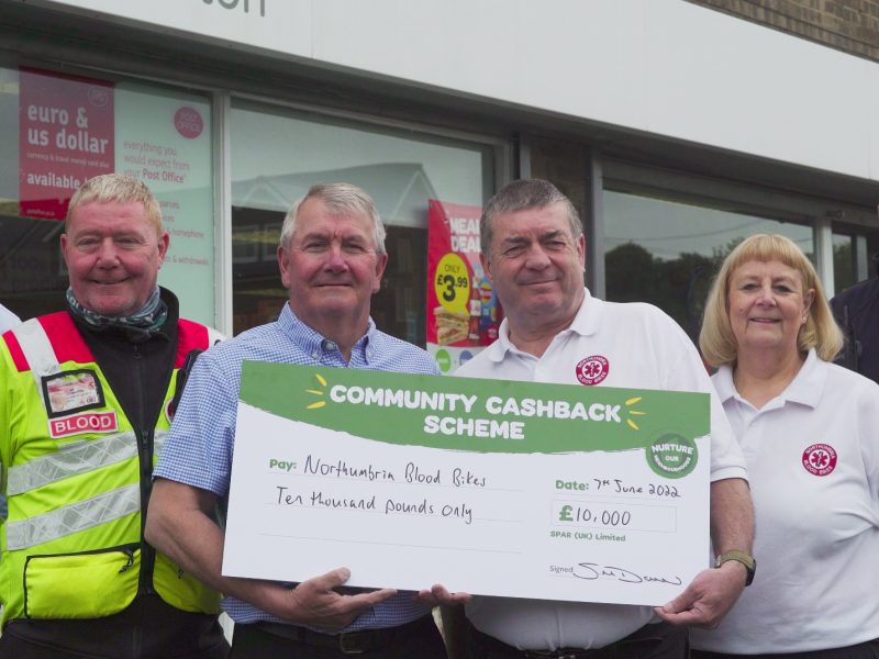 SPAR x Northumbria Blood Bikes grant