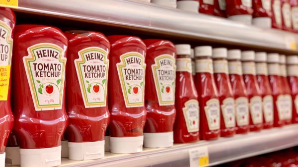 Heinz Ketchup in a supermarket,