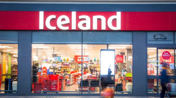 The exterior of the Iceland store.