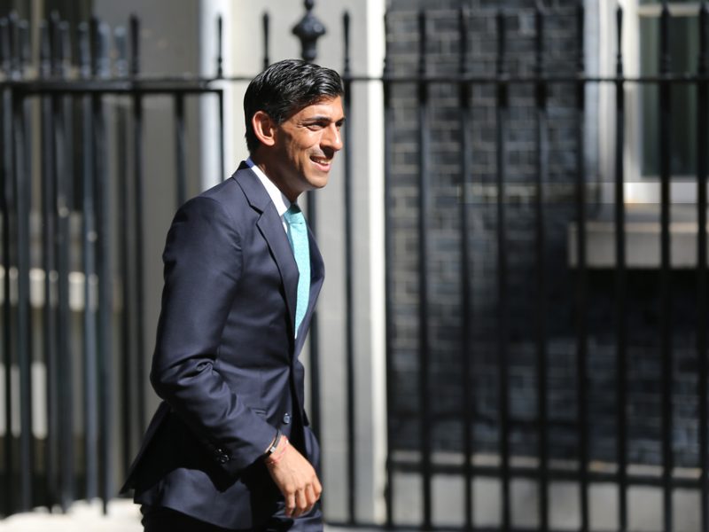 Rishi Sunak outside 10 Downing Street.
