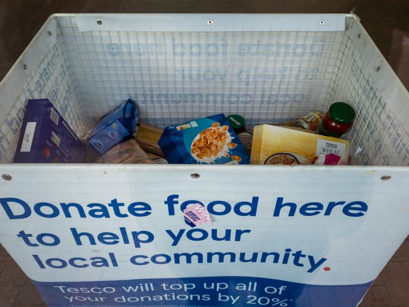 supermarkets food bank