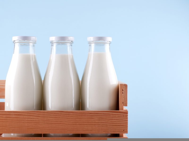 Oat milk in bottle