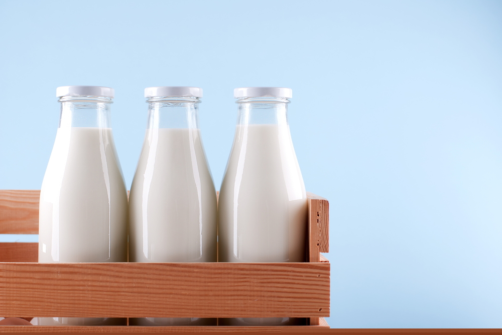 Oat milk in bottle