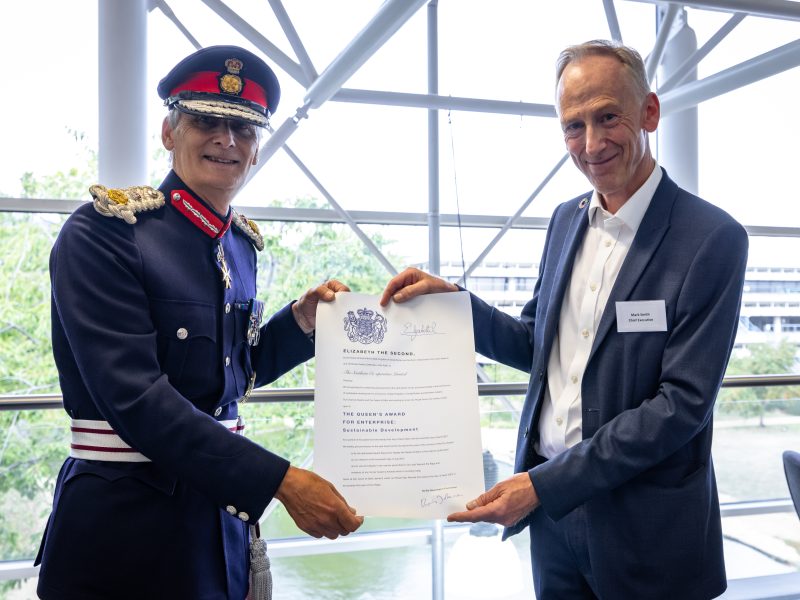 HM Lord-Lieutenant Nigel Atkinson Esq of Hampshire with Southern Co-op chief executive Mark Smith