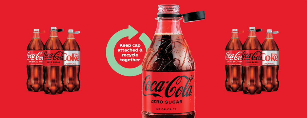 Coca-Cola attached bottle caps