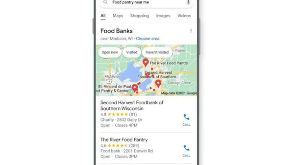 Google searches for food banks