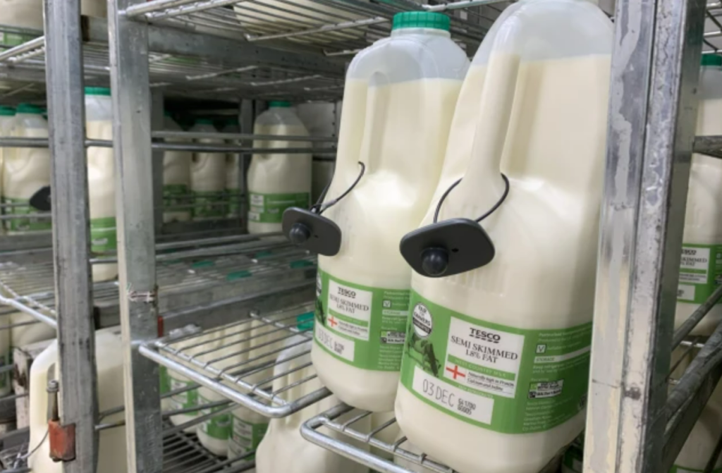 Tesco puts security tags on milk as thieves target dairy products