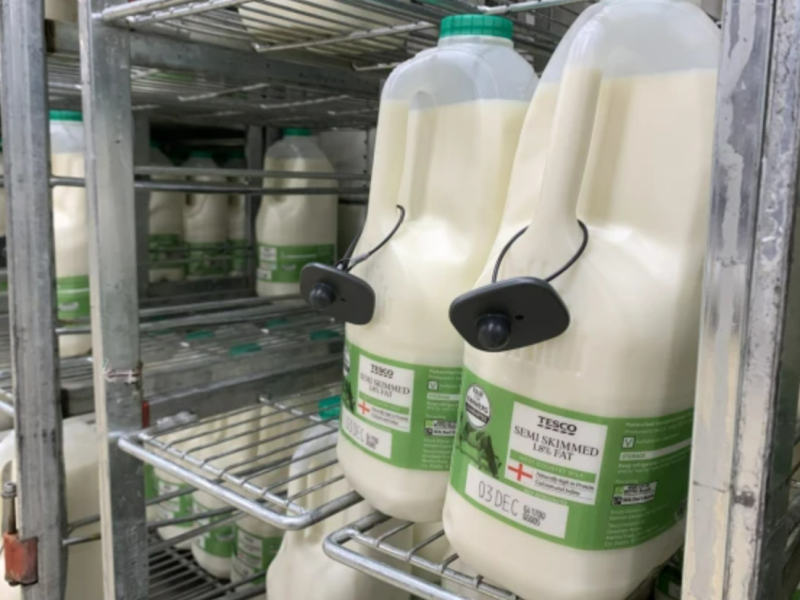 Tesco puts security tags on milk