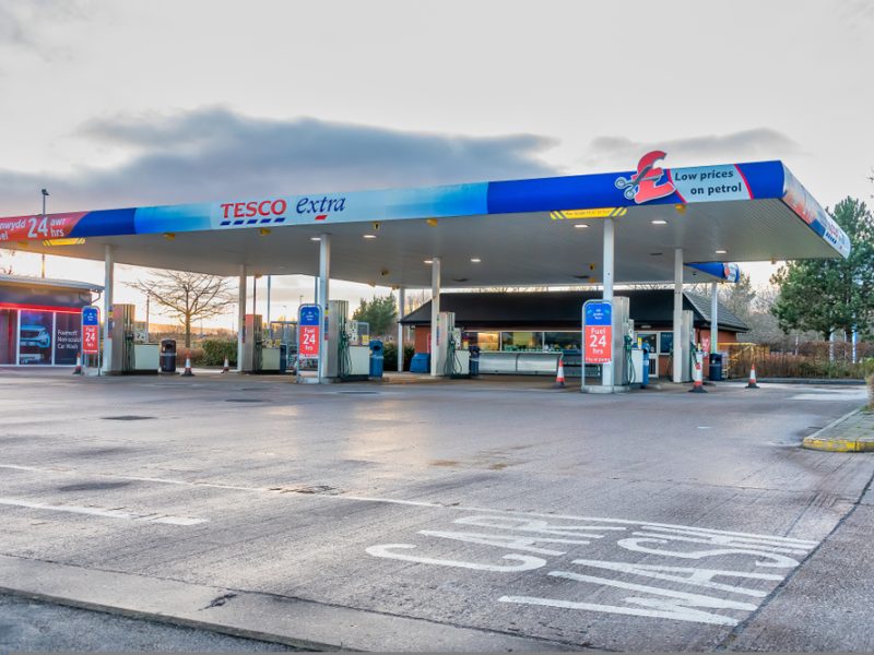 Tesco fuel forecourt