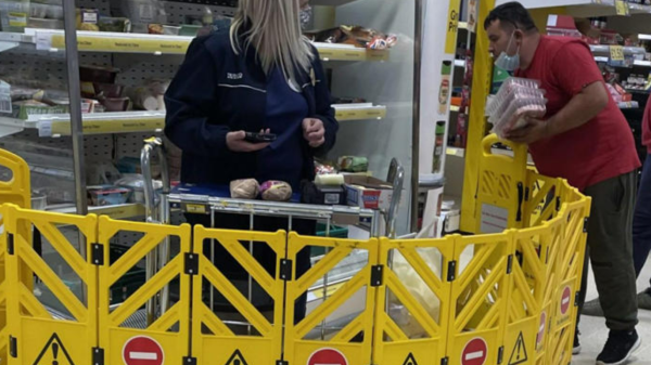 Tesco staff security barriers