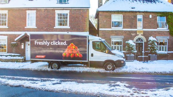 Delivery van Christmas shopping