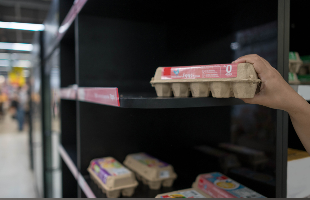 Egg shortages supermarket