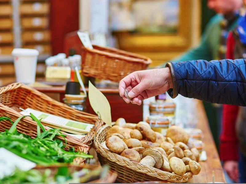 Person buying food