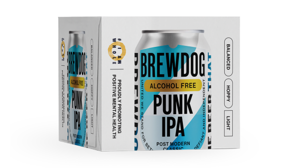 BrewDog is launching new alcohol free cans of Punk IPA to promote its award-winning positive mental health campaign, with the hashtag #IAMWHOLE.