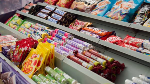 Confectionary aisle supermarket - re food and drink trends HFSS