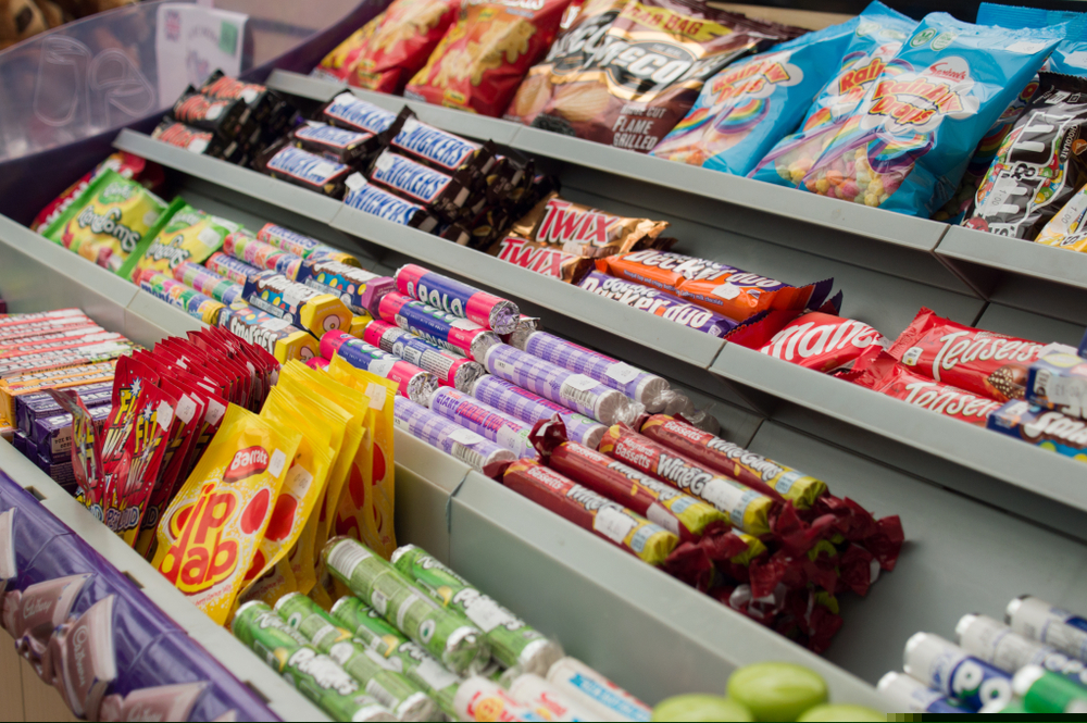 Confectionary aisle supermarket - re food and drink trends HFSS