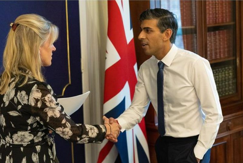 NFU president Minette Batters and Prime Minister Rishi Sunak