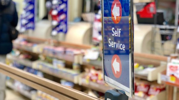 Supermarket self-service checkouts