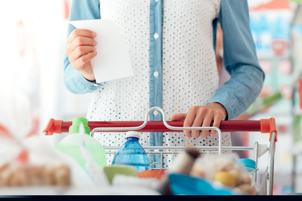 Supermarket shopping receipt - re cutting costs this Christmas