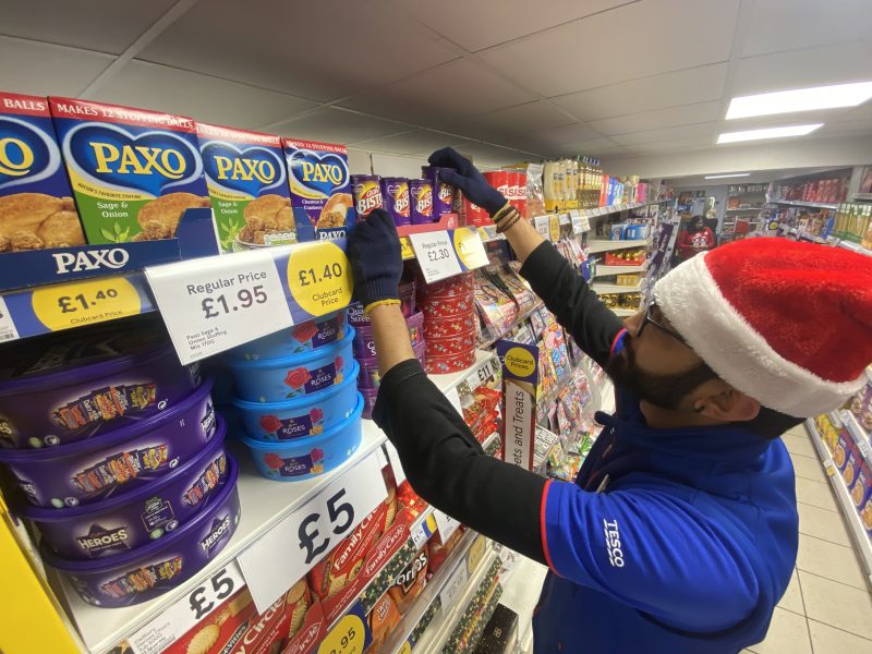 Tesco Express store Christmas