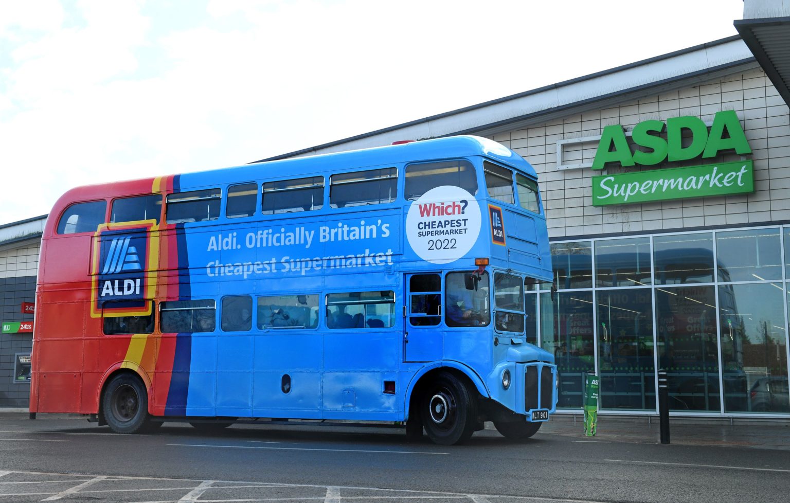 Aldi promotional bus