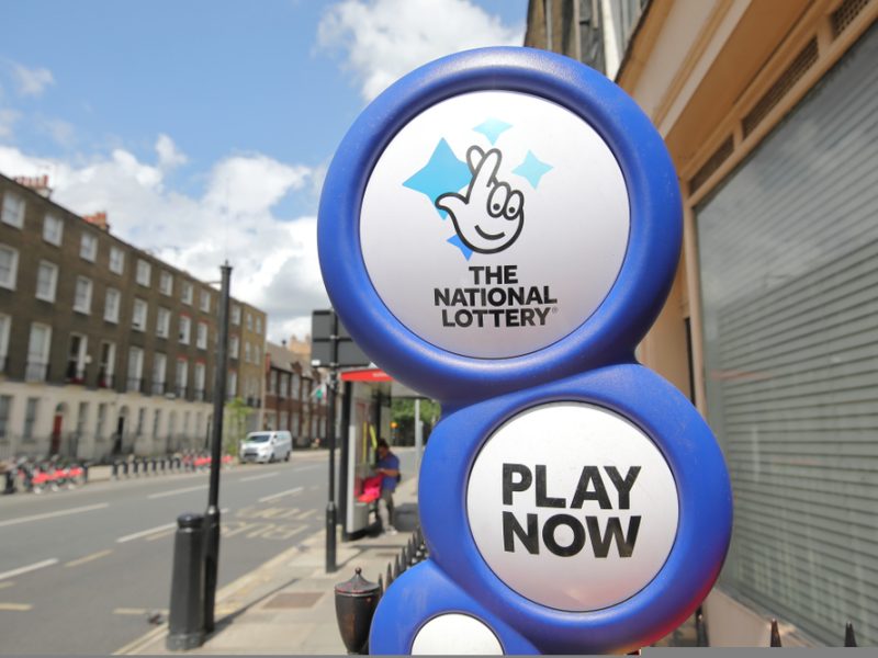 Camelot The National Lottery sign