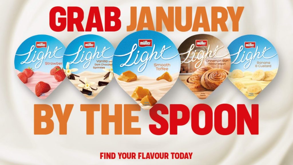 Müller Yogurt & Desserts is kicking off the year with the launch of a new Müllerlight campaign.