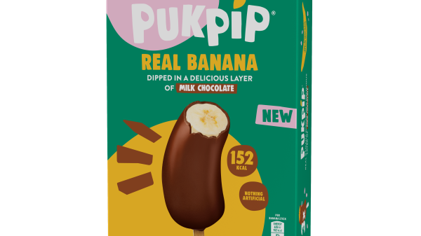 Pukpip is launching a range of new frozen fruit with frozen bananas dipped in a choice of milk, dark and white chocolate.