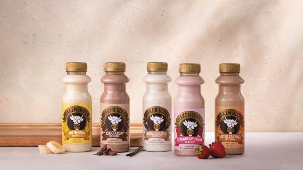 Shaken Udder has undergone a major packaging redesign as the milkshake brand celebrates its range of premium flavours, taste credentials, and festival heritage.