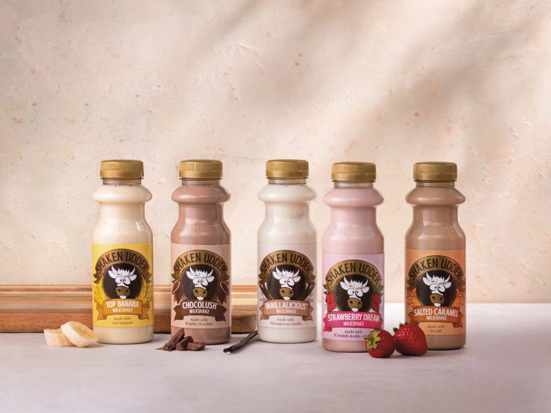 Shaken Udder has undergone a major packaging redesign as the milkshake brand celebrates its range of premium flavours, taste credentials, and festival heritage.