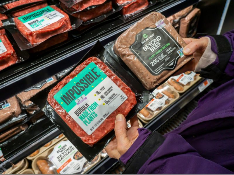 Meat-free aisle supermarket